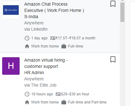 Amazon Chat Specialist Jobs